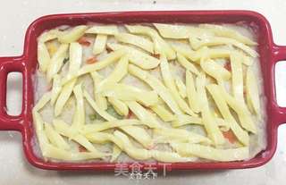 培根芝士焗薯泥的做法步骤:6