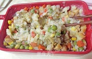 培根芝士焗薯泥的做法步骤:4