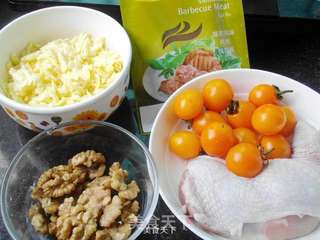 BBQ鸡肉核桃披萨的做法步骤:4