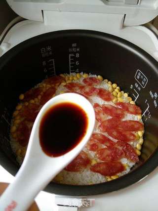 黄豆煲仔饭的做法步骤:7