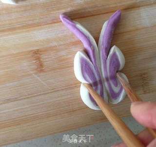 紫薯蝴蝶卷的做法步骤:13