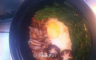 香菇滑鸡煲仔饭的做法步骤:16