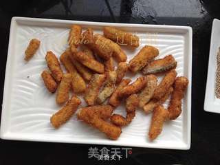 脆炸三文鱼的做法步骤:7