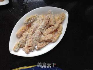 脆炸三文鱼的做法步骤:4
