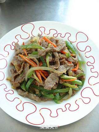 青椒牛肉丝的做法步骤:10