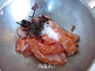 香草韭菜三文鱼的做法步骤:3