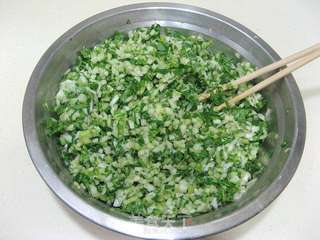 油菜香菇素馅饺子的做法步骤:3