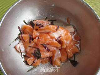 香草韭菜三文鱼的做法步骤:5