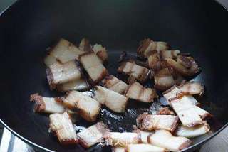 最朴实无华的农家菜【笋干炒腊肉】的做法步骤:4