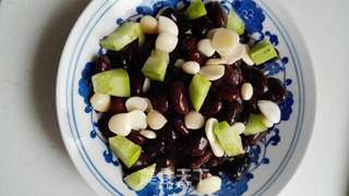 黄瓜杏仁拌纳豆的做法步骤:3