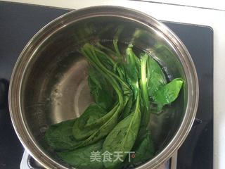 菠菜猪肝粥的做法步骤:5