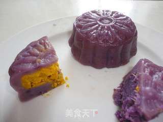 紫薯南瓜冰皮月饼的做法步骤:9