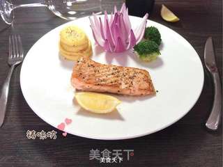 【黑椒三文鱼】的做法步骤:14