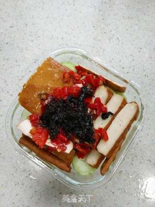 丝瓜蒸豆干的做法步骤:3