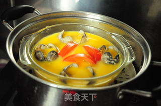 #新侬健康餐桌#---番茄花蛤蒸蛋的做法步骤:12