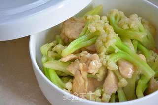 鸡肉片炒菜花—减肥也可以照样吃的做法步骤:13
