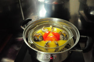 #新侬健康餐桌#---番茄花蛤蒸蛋的做法步骤:11