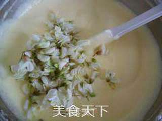 槐花戚风蛋糕的做法步骤:11