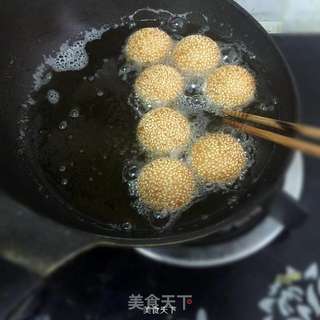 空心糯米球的做法步骤:9