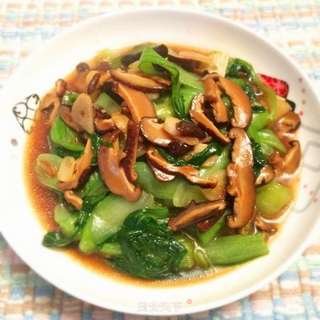 香菇炒青菜的做法步骤:8