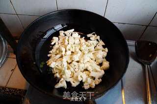 茄汁花菜肉丝的做法步骤:4