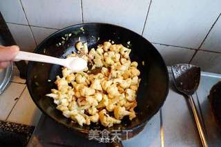 茄汁花菜肉丝的做法步骤:8