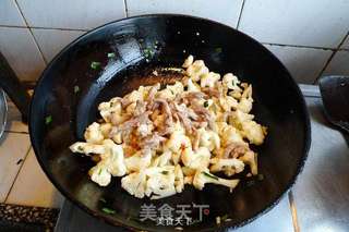茄汁花菜肉丝的做法步骤:6