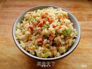 五彩蛋炒饭的做法步骤:14