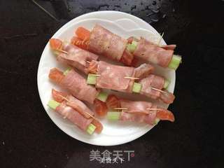 培根三文鱼卷的做法步骤:6