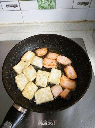 照烧三文鱼豆腐的做法步骤:3