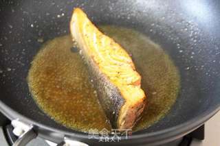 【生煎三文鱼佐照烧汁配杂蔬】的做法步骤:10