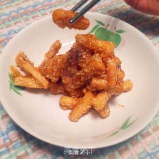 拔丝山药的做法步骤:10