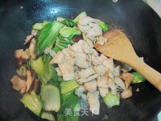 鸡肉香菇油菜的做法步骤:11