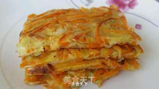 胡萝卜丝饼的做法步骤:7