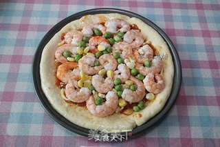 厚底鲜虾培根披萨的做法步骤:15