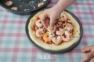 厚底鲜虾培根披萨的做法步骤:14