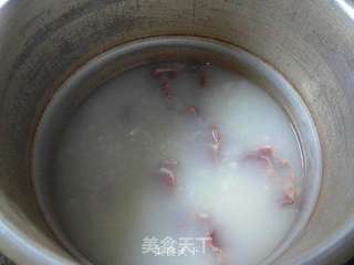 青菜咸肉大米粥的做法步骤:5