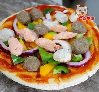 简易牛肉丸比萨的做法步骤:4