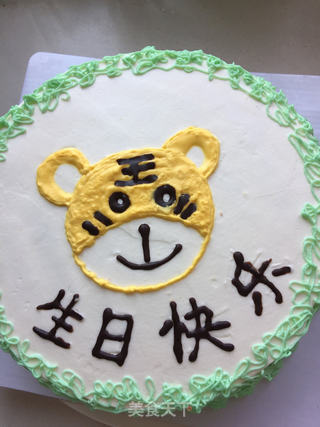 小老虎生日蛋糕的做法步骤:6
