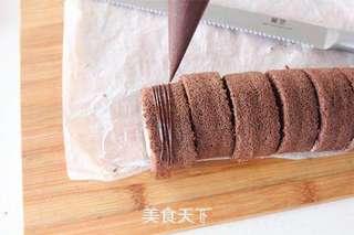 可可奶冻蛋糕卷的做法步骤:27