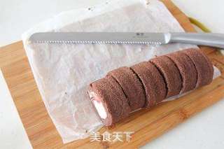 可可奶冻蛋糕卷的做法步骤:26