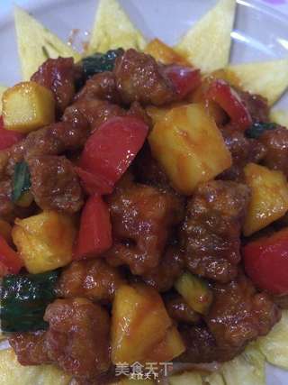 菠萝咕老肉的做法步骤:14