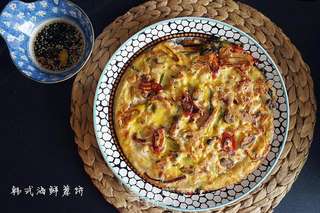 韩式海鲜葱饼的做法步骤:12