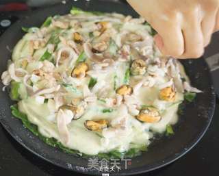 韩式海鲜葱饼的做法步骤:7
