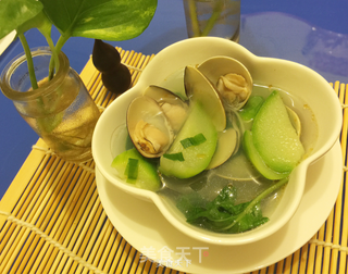 九层塔蛤蜊丝瓜汤的做法步骤:10