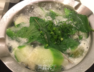 九层塔蛤蜊丝瓜汤的做法步骤:7