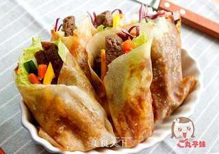 京味果蔬牛肉手卷的做法步骤:6