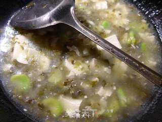 雪菜蚕豆豆腐羹的做法步骤：11