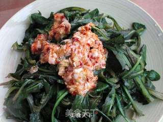 凉拌蒲公英----金龙鱼香芝麻油试用报告的做法步骤:5