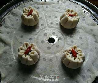 菊花豆沙包的做法步骤:9